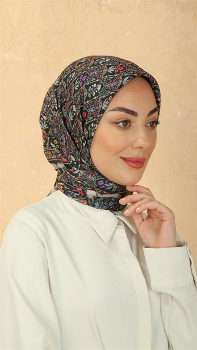 Locella Pamuk Vual Eşarp Siyah