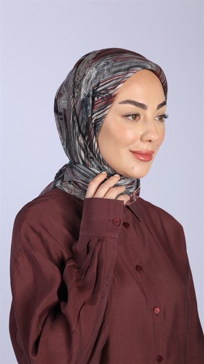 Locella Pamuk Vual Eşarp Bordo