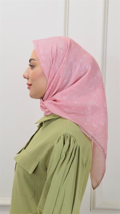Locella Pamuk Vual Eşarp Soft Pembe-7