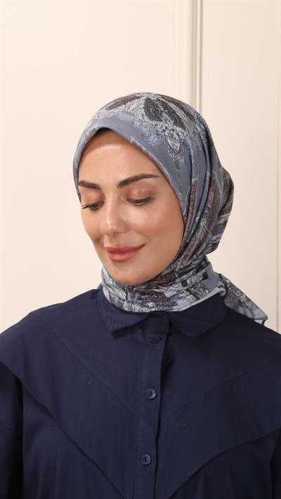 Locella Pamuk Vual Eşarp Gri-2