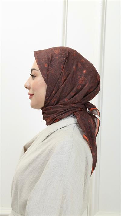 Locella Pamuk Vual Eşarp Kahve-25