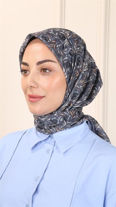 Locella Pamuk Vual Eşarp Gri-10