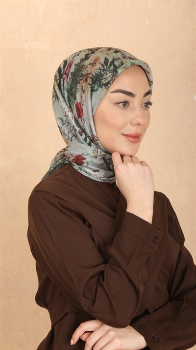 Locella Pamuk Vual Eşarp Nane Yeşili