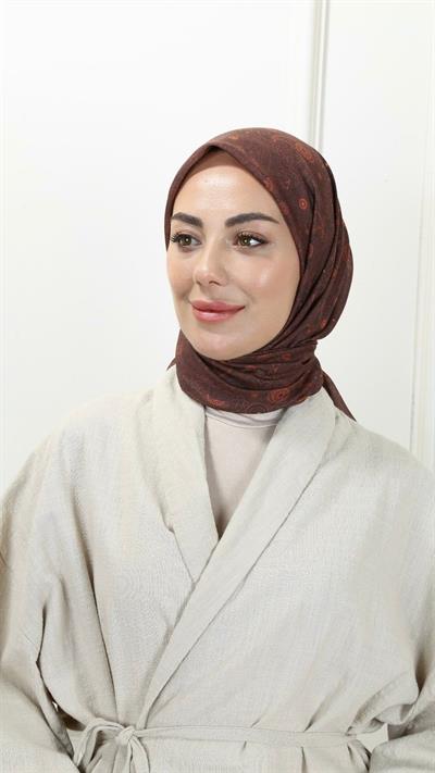 Locella Pamuk Vual Eşarp Kahve-25