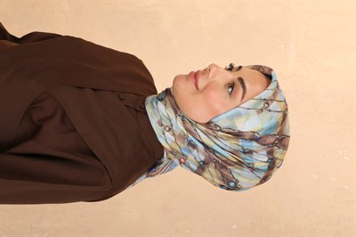 Locella Pamuk Vual Eşarp Kahverengi 