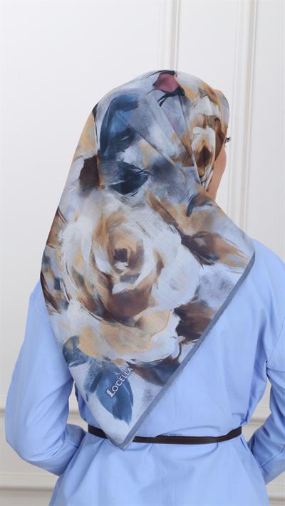 Locella Pamuk Vual Eşarp Gri-14