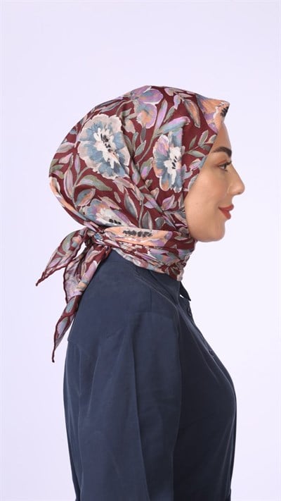 Locella Pamuk Vual Eşarp Bordo