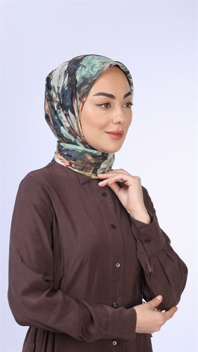 Locella Pamuk Vual Eşarp Yeşil
