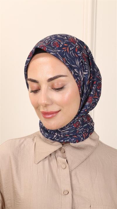 Locella Pamuk Vual Eşarp Lacivert-12
