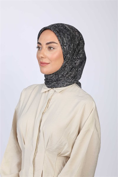 Locella Pamuk Vual Eşarp-Siyah