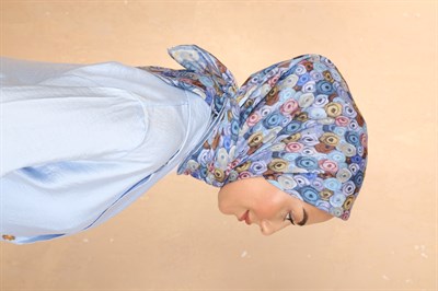 Locella Pamuk Vual Eşarp Mavi