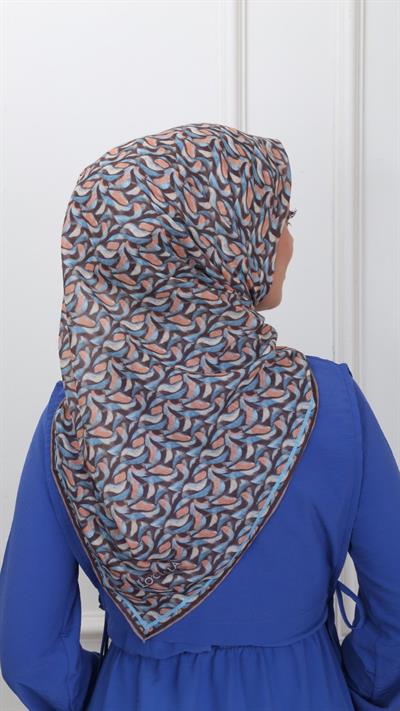 Locella Pamuk Vual Eşarp Kahverengi-4