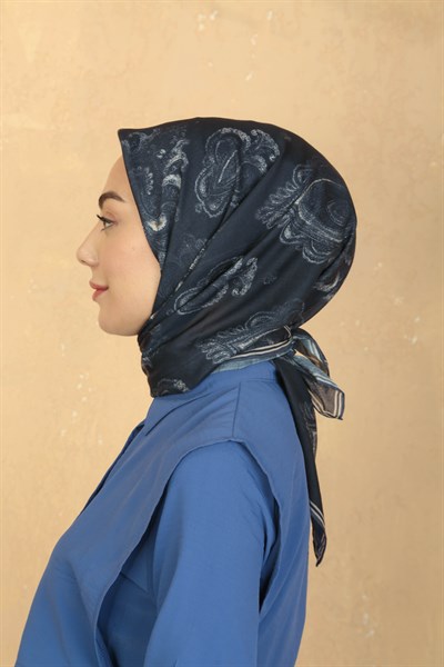 Locella Pamuk Vual Eşarp Lacivert