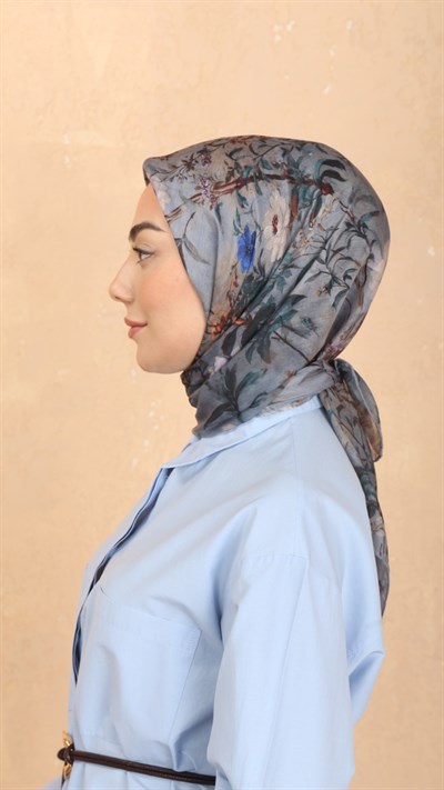 Locella Pamuk Vual Eşarp Gri