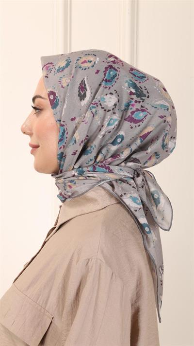 Locella Pamuk Vual Eşarp Vizon-5