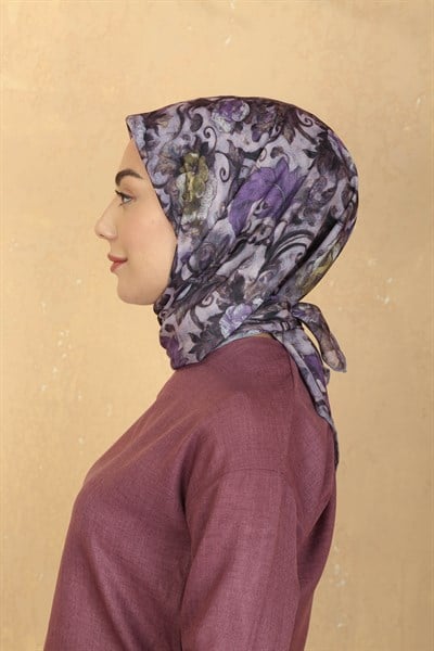 Locella Pamuk Vual Eşarp Mor