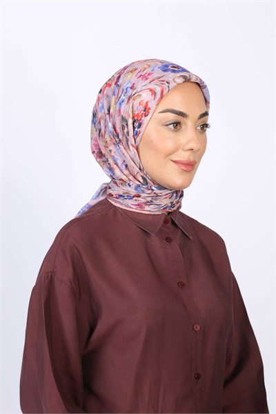 Locella Pamuk Vual Eşarp-Pembe