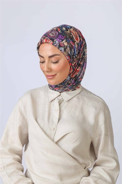 Locella Pamuk Vual Eşarp-Siyah