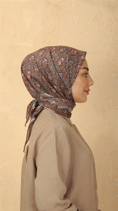Locella Pamuk Vual Eşarp Kahve