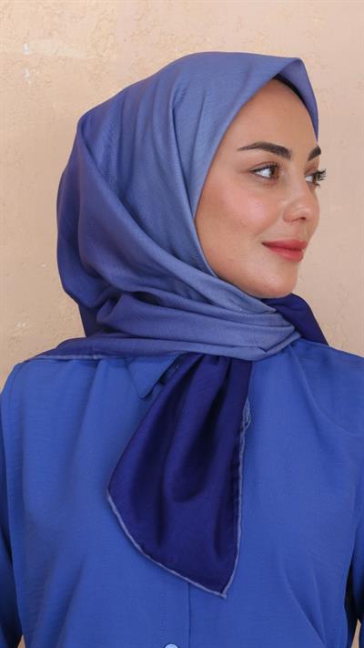 Locella Pamuk Vual Eşarp Lacivert-3