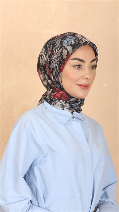 Locella Pamuk Vual Eşarp Siyah
