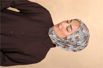 Locella Pamuk Vual Eşarp-Koyu Bej