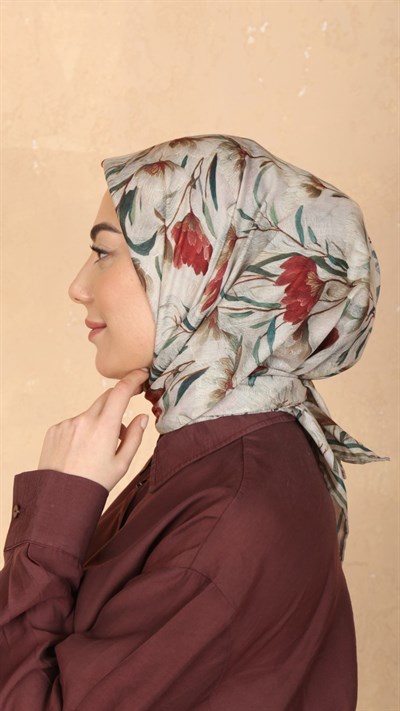 Locella Pamuk Vual Eşarp Canlı Yeşil