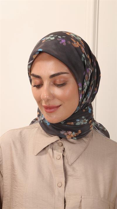 Locella Pamuk Vual Eşarp Küllü Kahve-9