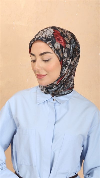 Locella Pamuk Vual Eşarp Siyah