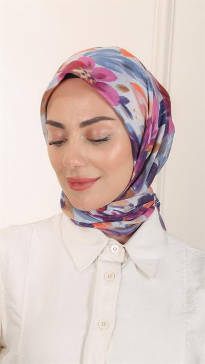 Locella Pamuk Vual Eşarp Mürdüm-10