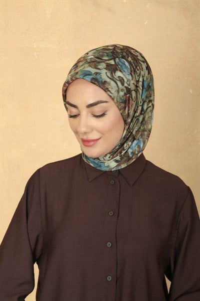 Locella Pamuk Vual Eşarp Yeşil