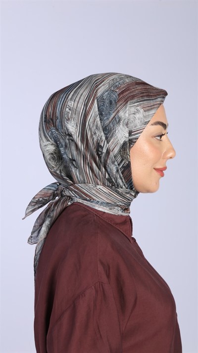 Locella Pamuk Vual Eşarp Kahve