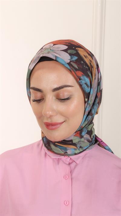 Locella Pamuk Vual Eşarp Kahverengi-6