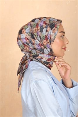 Locella Pamuk Vual Eşarp-Siyah