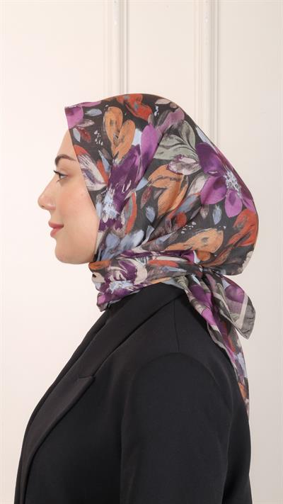 Locella Pamuk Vual Eşarp Haki Yeşili-2