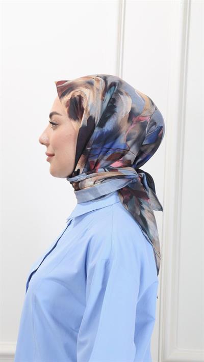 Locella Pamuk Vual Eşarp Siyah Gri-3