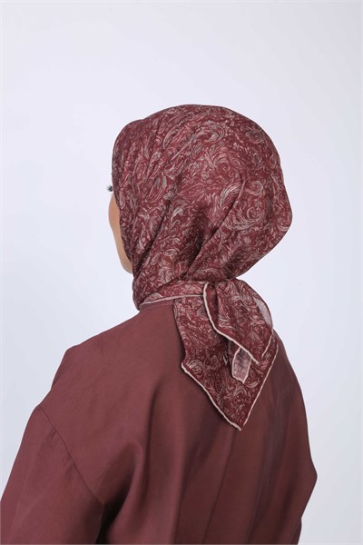 Locella Pamuk Vual Eşarp-Bordo