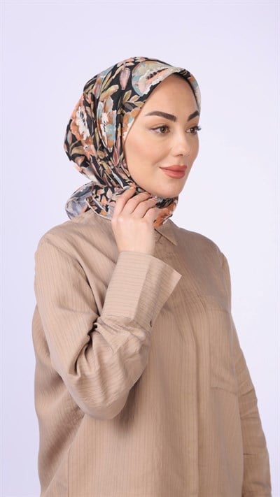 Locella Pamuk Vual Eşarp Siyah