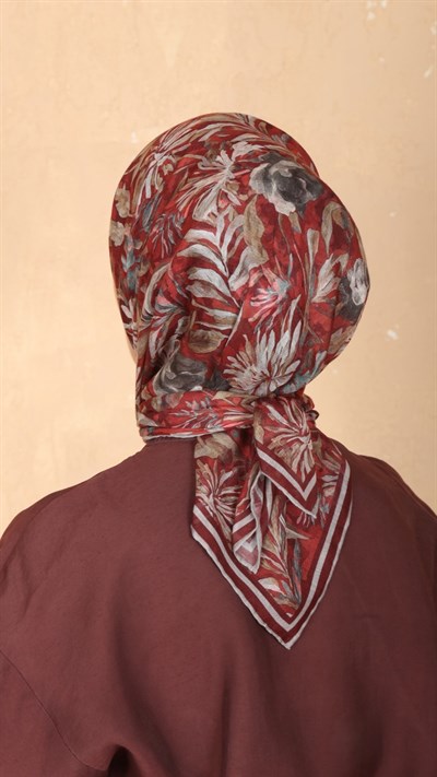 Locella Pamuk Vual Eşarp Kırmızı