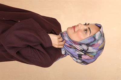 Locella Pamuk Vual Eşarp Mor