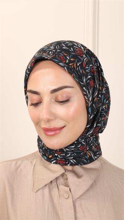 Locella Pamuk Vual Eşarp Siyah-3