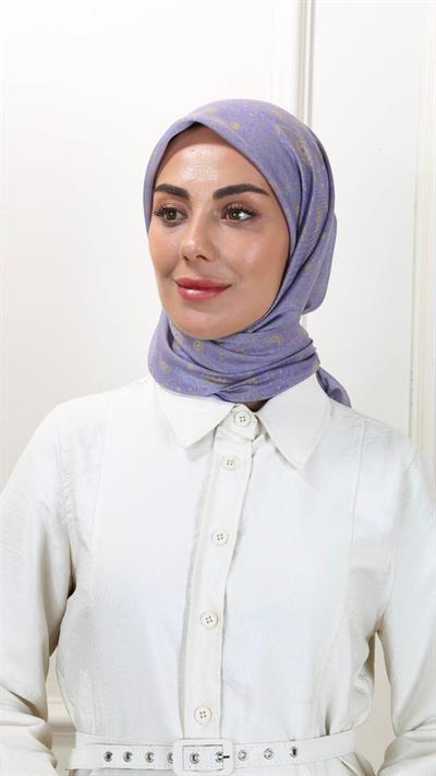 Locella Pamuk Vual Eşarp Lila-14