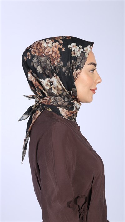 Locella Pamuk Vual Eşarp Siyah