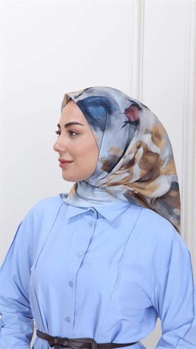 Locella Pamuk Vual Eşarp Gri-14