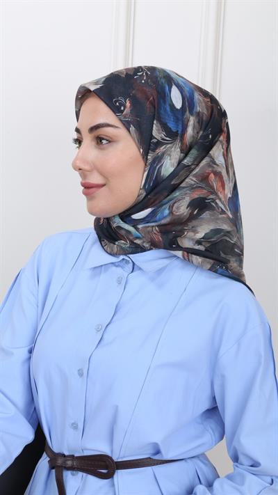 Locella Pamuk Vual Eşarp Siyah-1