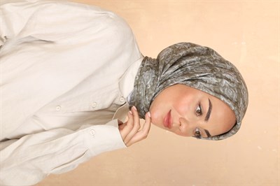 Locella Pamuk Vual Eşarp Haki Yeşili