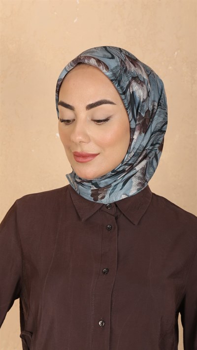 Locella Pamuk Vual Eşarp Mavi