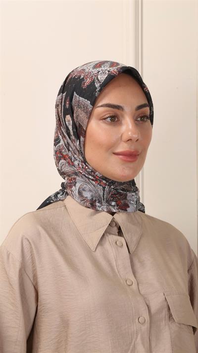 Locella Pamuk Vual Eşarp Siyah-14