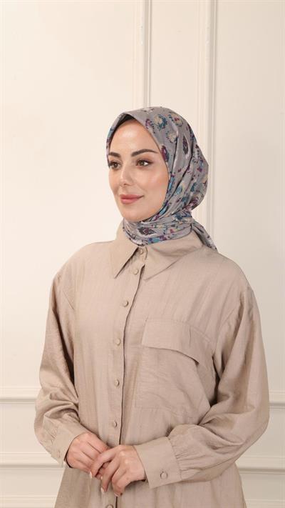 Locella Pamuk Vual Eşarp Vizon-5
