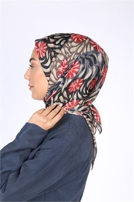 Locella Pamuk Vual Eşarp-Siyah